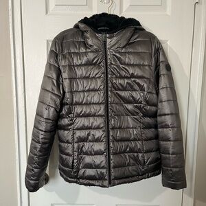 Andrew Marc Ladies' Ultra Soft Attached Hood Reversible Jacket